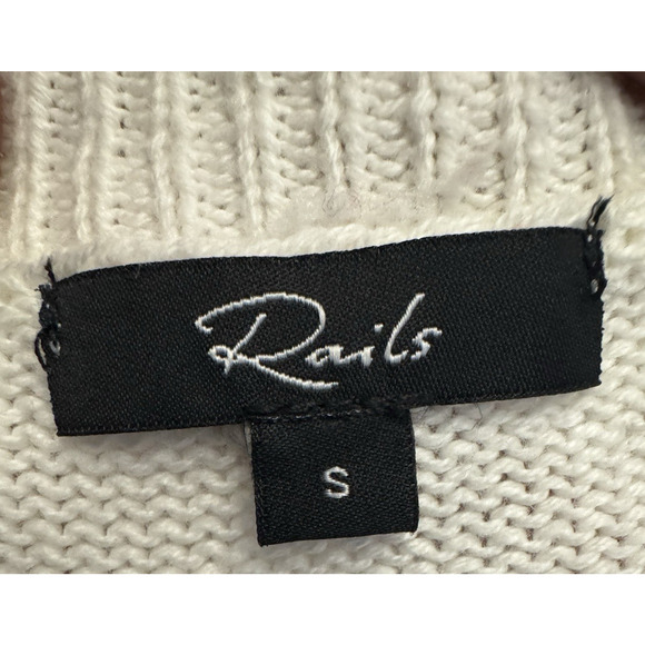 Rails Perci Multicolor Multi Star Sweater Small Crewneck Knit Cashmere Cotton - Picture 7 of 9